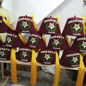 Amaranth Regalia Fezzes Stock For Sale