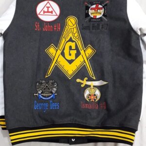 Masonic Regalia Varsity Jacket For Men