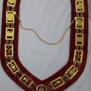 Red & Gold Color Chain Collar