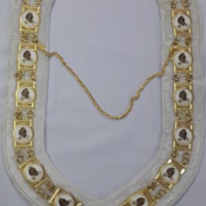 White & Gold Color Masonic Chain Collar