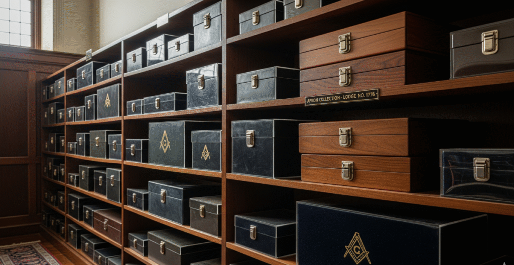 Storing Masonic Apron Cases Safely