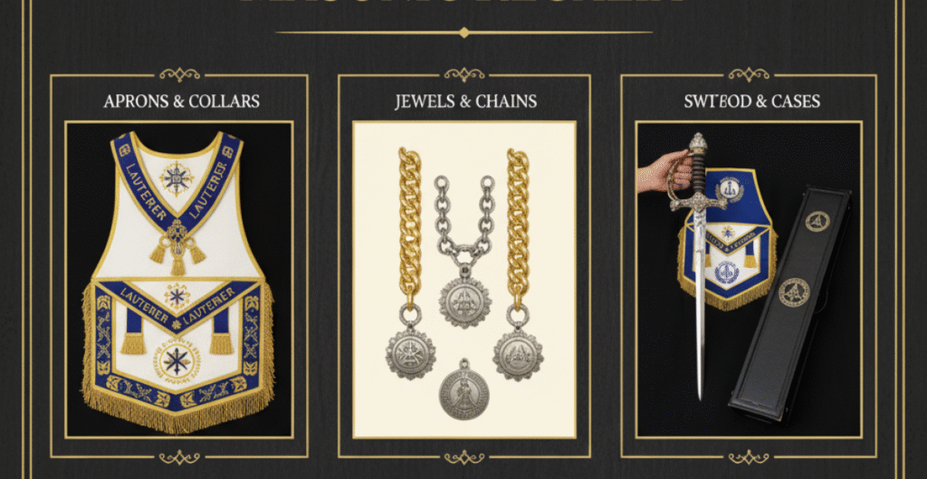 Range of Lauteret Masonic Regalia