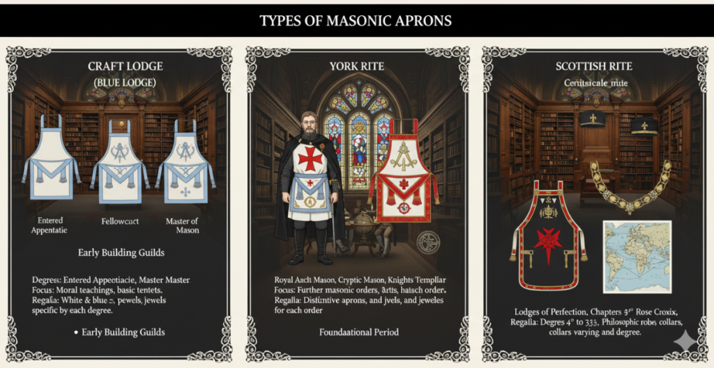 Types of Masonic Aprons