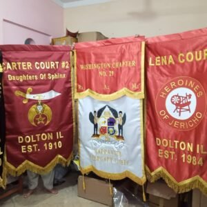 Custom Hand Embroidered Banners & Flags
