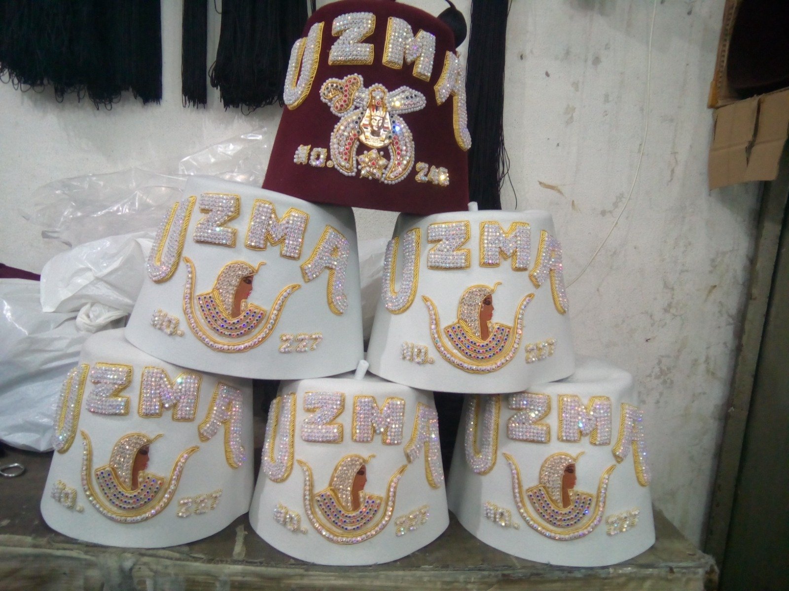UZMA Temple Jewel Fez Hats