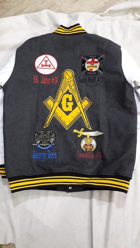 Masonic Regalia Varsity Jacket For Men